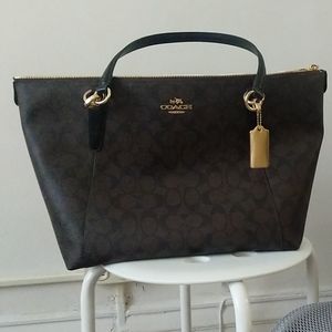 Coach Black & Brown Purse Tote